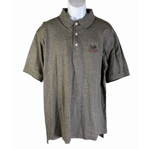 Clark‎ Gregory Polo Shirt Mens Large Gray Excellent Pacific Grove Golf Links USA
